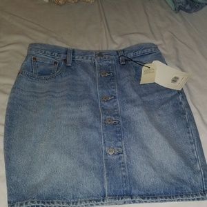 Buttoned Down Jean Skirt